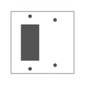 Mulberry Wallplates 2G IVORY BLOCK RCPT/BLANK 84422